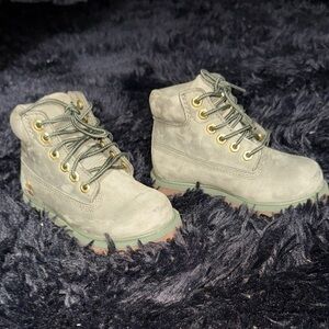 Timberland Kids Olive Green Hiking Boots